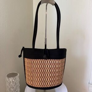 Baskets of Cambodia Woven Saraye Tatami Shoulder Bag